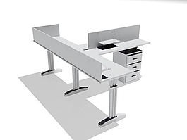 辦公家具辦公桌3d模型3d素材模板 25