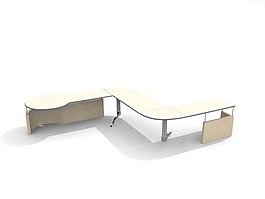 辦公家具辦公桌3d模型辦公桌 29