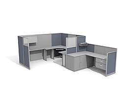 办公家具办公桌3d模型3d素材 36
