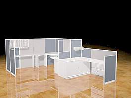 辦公家具辦公桌3d模型辦公家具 18