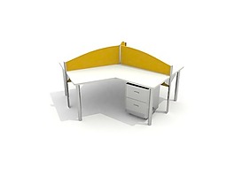 辦公家具辦公桌3d模型3d素材模板 48