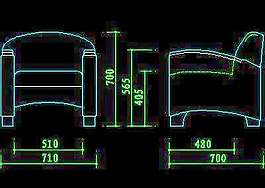 沙發(fā)圖塊-cad家具圖塊12