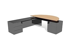 办公家具办公桌3d模型3d素材 66