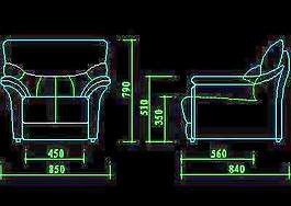 沙發(fā)圖塊-cad家具圖塊4