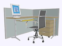 辦公家具辦公桌3d模型辦公家具 158