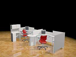 辦公家具辦公桌3d模型3d模型 207