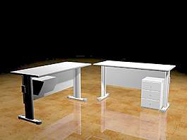 辦公家具辦公桌3d模型3d素材模板 209