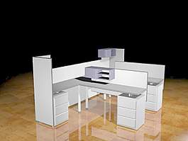 辦公家具辦公桌3d模型辦公家具 212