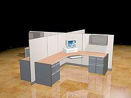 辦公家具辦公桌3d模型3d素材 231