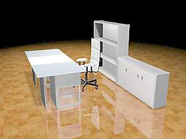 辦公家具辦公桌3d模型3d素材模板 202
