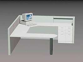 辦公家具辦公桌3d模型辦公桌 206