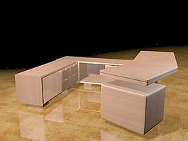 辦公家具辦公桌3d模型3d素材 214