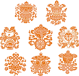 傳統(tǒng)花紋設(shè)計矢量素材