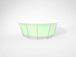 辦公家具接待臺3d模型3d素材模板 35