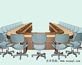 辦公家具會(huì)議桌3d模型3d素材 9