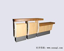 辦公家具接待臺(tái)3d模型3d模型 45