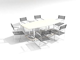 辦公家具會議桌3d模型3d素材模板 20