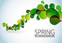 綠色時尚花紋矢量素材