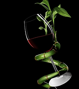 個性紅酒杯矢量圖