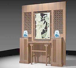 室内设计背景墙3d素材3d模型 35