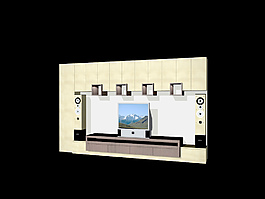 室內(nèi)設(shè)計(jì)背景墻3d素材3d模型 113