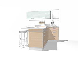 室內(nèi)設(shè)計(jì)廚房餐廳3d素材3d素材 15