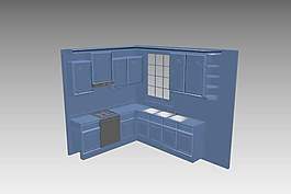 室內(nèi)設(shè)計廚房餐廳3d素材3d模型 13