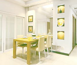 室內(nèi)設(shè)計(jì)廚房餐廳3d素材裝飾素材 36