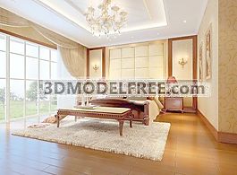 室內(nèi)設(shè)計臥室3d素材3d模型 50