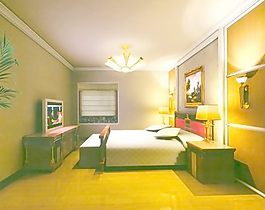 室內(nèi)設(shè)計(jì)臥室3d素材3d裝修模板 109
