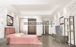 室內(nèi)設(shè)計臥室3d素材3d素材 156