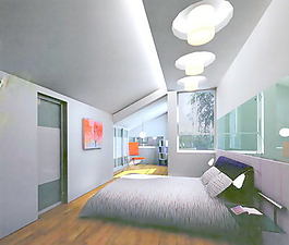 室內(nèi)設(shè)計(jì)臥室3d素材3d模型 210