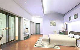 室內(nèi)設(shè)計臥室3d素材3d模型 217