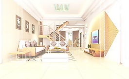 室內(nèi)設(shè)計客廳3d素材3d裝修模板 16