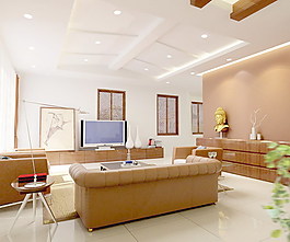 室內(nèi)設(shè)計(jì)客廳3d素材3d模型 24