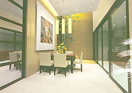 室內(nèi)設(shè)計(jì)客廳3d素材3d裝修模板 36