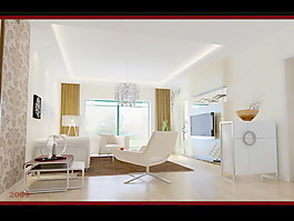 室內(nèi)設(shè)計(jì)客廳3d素材3d模型 136