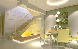 室內(nèi)設(shè)計客廳3d素材3d模型 1