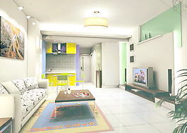 室內(nèi)設(shè)計(jì)客廳3d素材3d模型 33