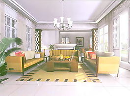 室內(nèi)設(shè)計(jì)客廳3d素材3d素材 102
