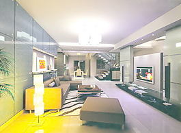室內(nèi)設(shè)計(jì)客廳3d素材3d模型 125
