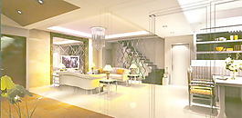 室內(nèi)設(shè)計客廳3d素材3d模型 135