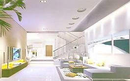 室內(nèi)設(shè)計(jì)客廳3d素材3d模型 156