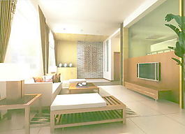 室內(nèi)設(shè)計客廳3d素材3d模型 198