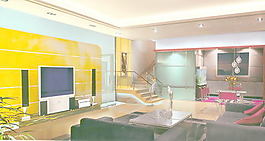 室內(nèi)設(shè)計(jì)客廳3d素材3d模型 176