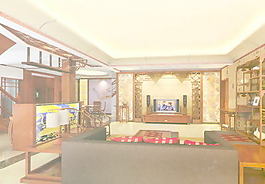 室內(nèi)設(shè)計(jì)客廳3d素材3d裝修模板 213