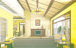 室內(nèi)設(shè)計(jì)客廳3d素材3d模型 245