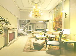 室內(nèi)設(shè)計客廳3d素材3d素材 244
