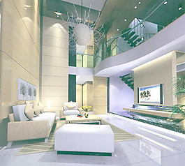 室內(nèi)設(shè)計(jì)客廳3d素材3d模型 256