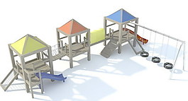 室外模型游乐设施3d素材3d装修模板 2
